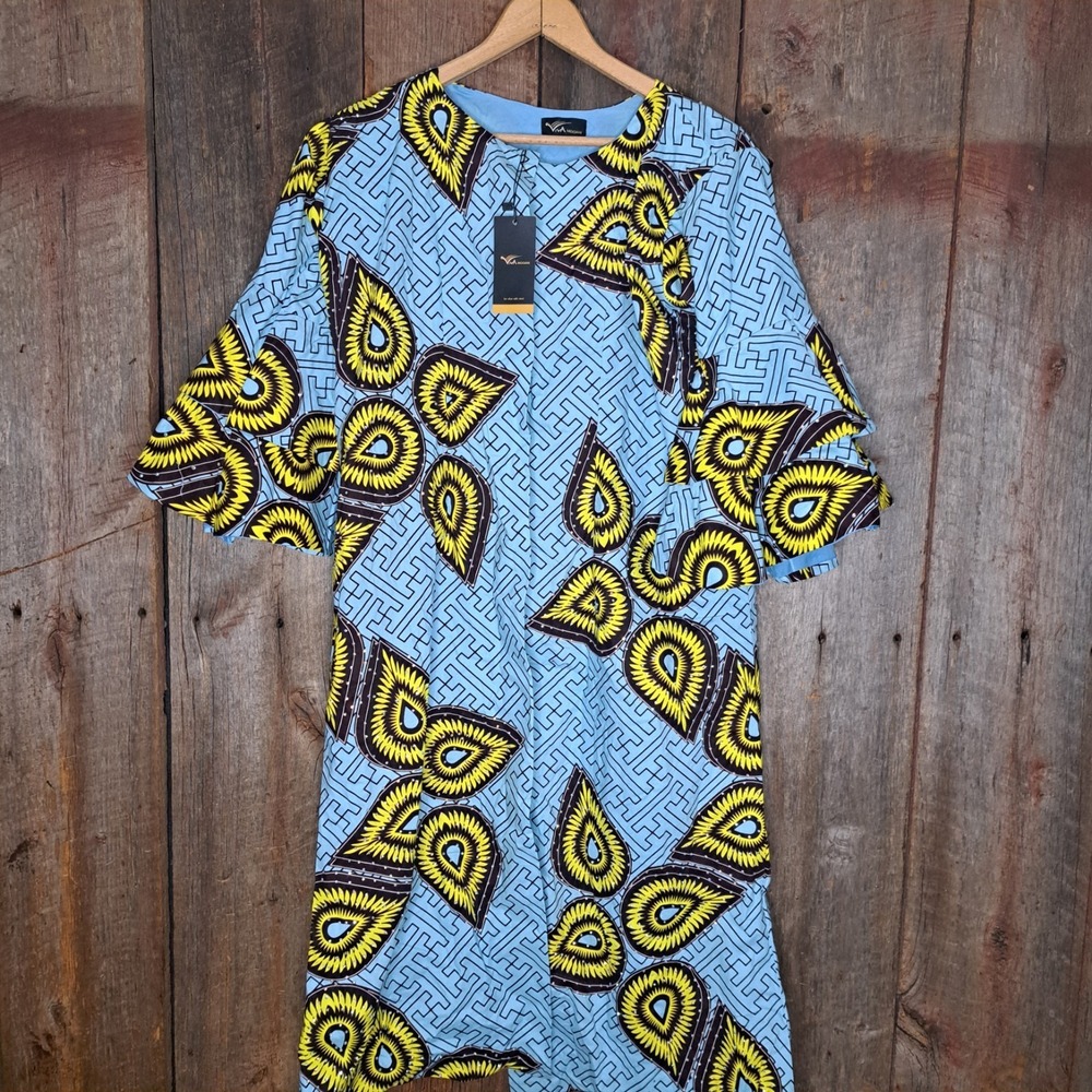 Heritage Chic Ankara Fashion Kaftan Maximalist Bling Women's OSFM One Size